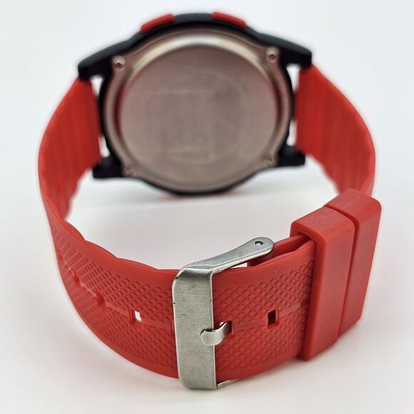 Beeasy Men's Ultra Slim Digital Watch 44MM Red Plastic Bands New Battery - Picture 8 of 12